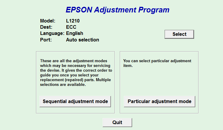 Epson Adjustment Program Epson Adjustment Program