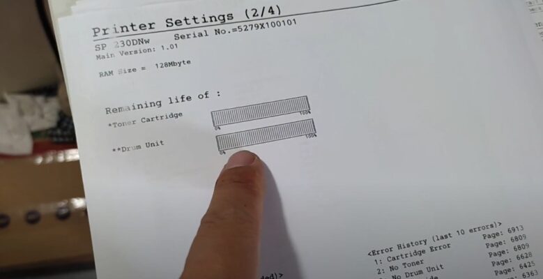 Reset Mực Ricoh Sp 230